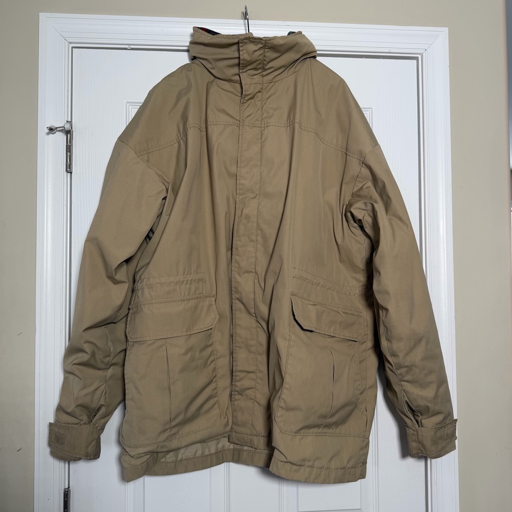Woolrich Men's Vintage Khaki Hooded Field Jacket